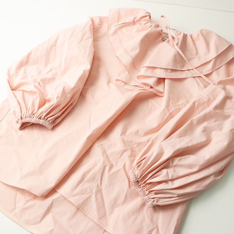 美品 2023AW ヨリ yori ダブルフリルカラーブラウス 36＼ピンク