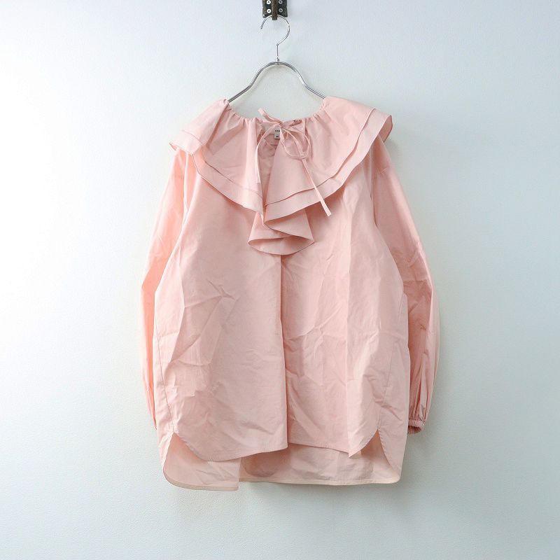 美品 2023AW ヨリ yori ダブルフリルカラーブラウス 36＼ピンク