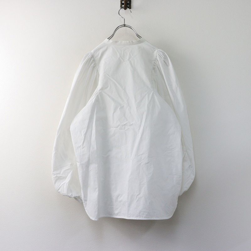 2021 ヨリ yori リボンパフスリーブブラウス F＼ホワイト ギャザー