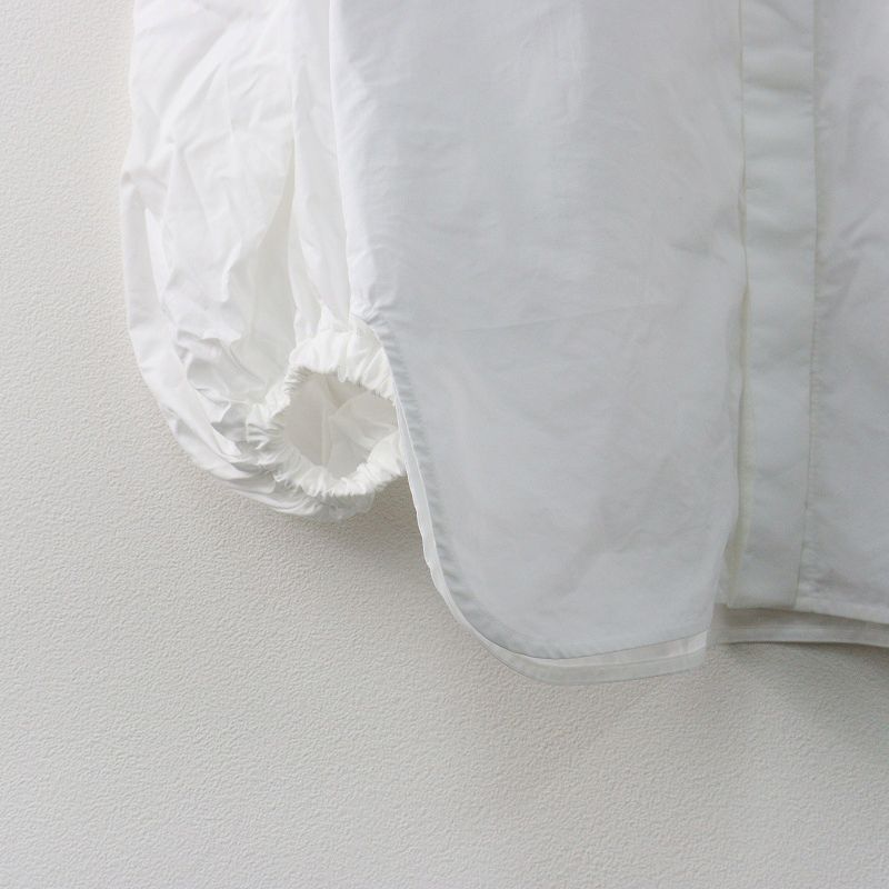 2021 ヨリ yori リボンパフスリーブブラウス F＼ホワイト ギャザー