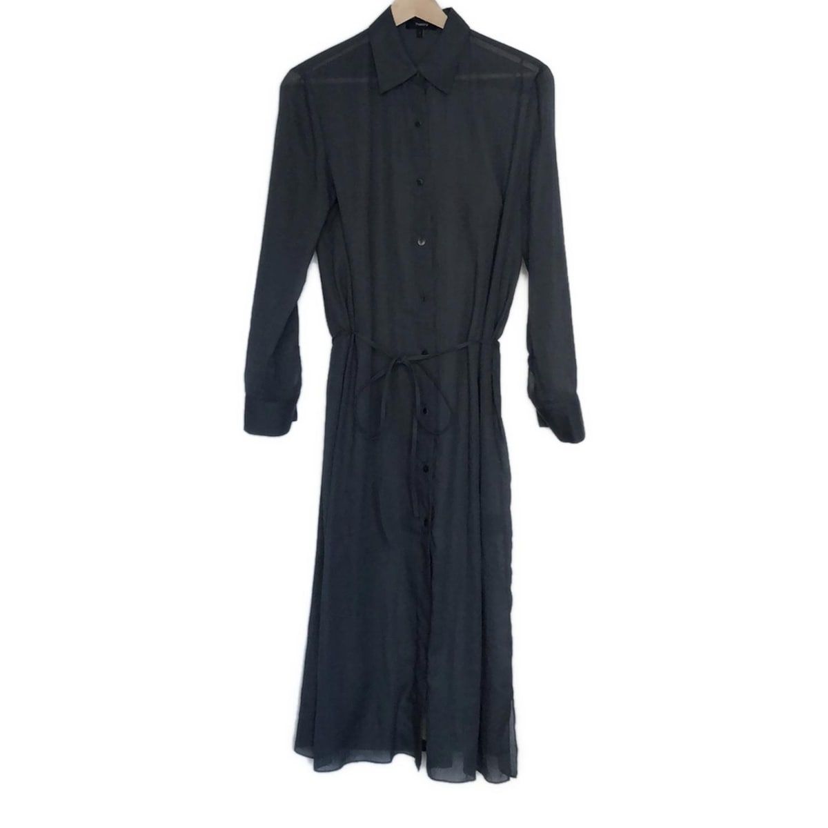 theory セオリー ワンピース サイズ2 S レディース - ダークグレー レギュラー 長袖 ロング