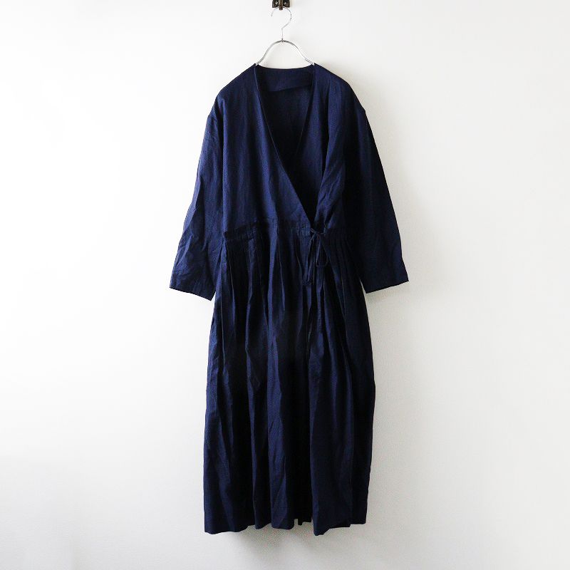 アーツ＆サイエンス ARTS-SCIENCE Tuck Bottom Wrap Dress タックボトムラップドレス 1 ネイビー ワンピース フ