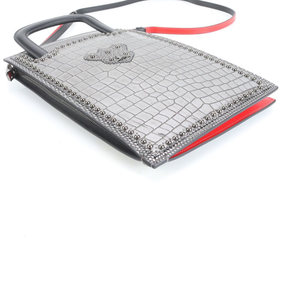 新品同様 クリスチャンルブタン トリックトラック クロコ エンボス