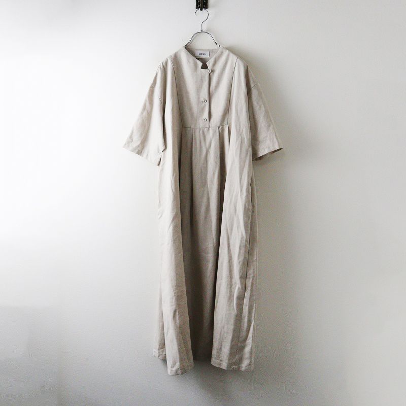 25 SS アデュートリステス ロワズィール ADIEU LOISIR エステルリネンヘリンボーンAラインワンピース