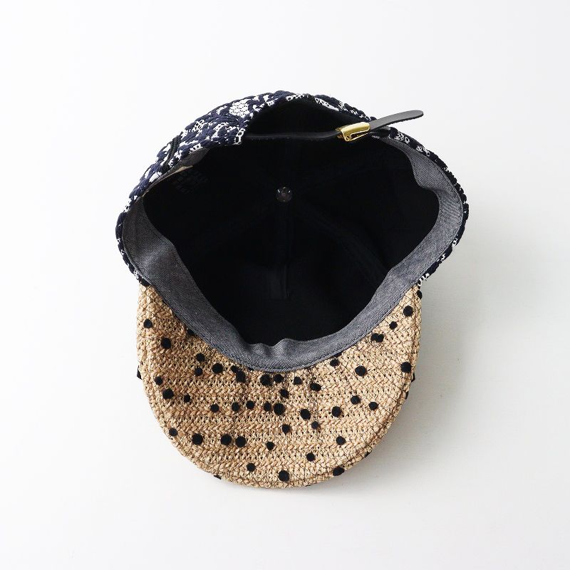 美品 カシラ CA4LA DAISY.N レース チュール キャップ ｜ネイビー
