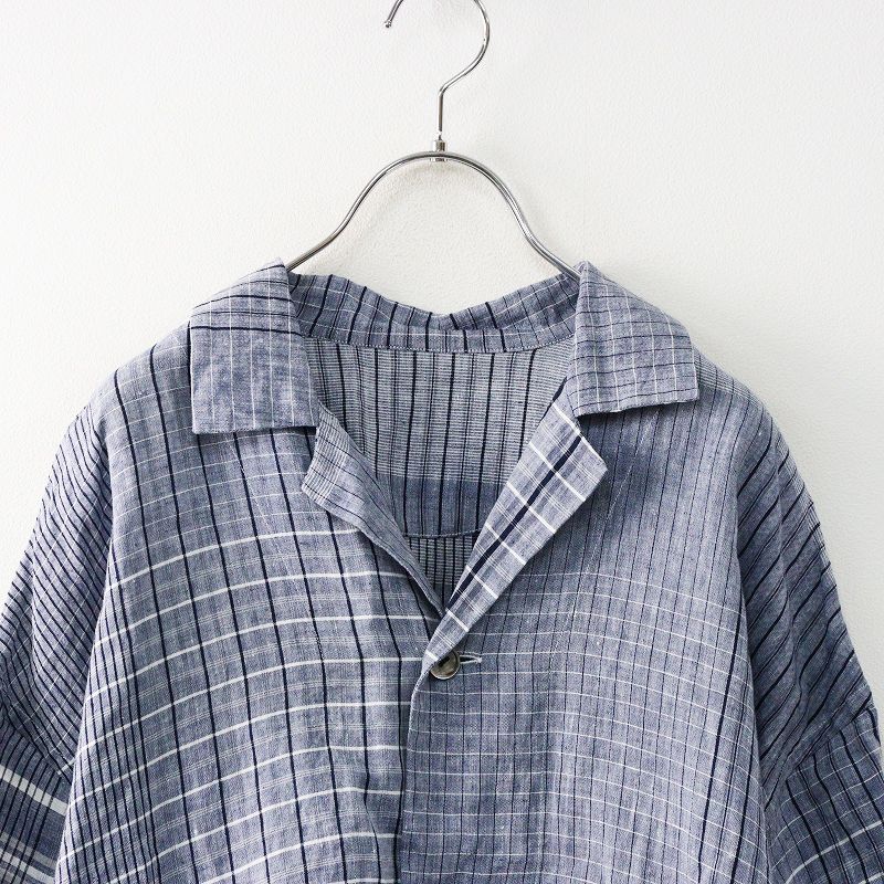 【良品】ARTS＆SCIENCE リネンチュニック 2022SS アーツアンドサイエンス ARTS&SCIENCE リネン ランダムチェック