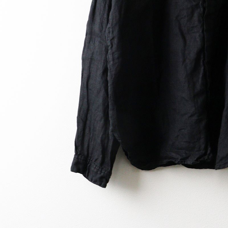 ネストローブ nest Robe 製品染めフリルカラーリネンブラウス