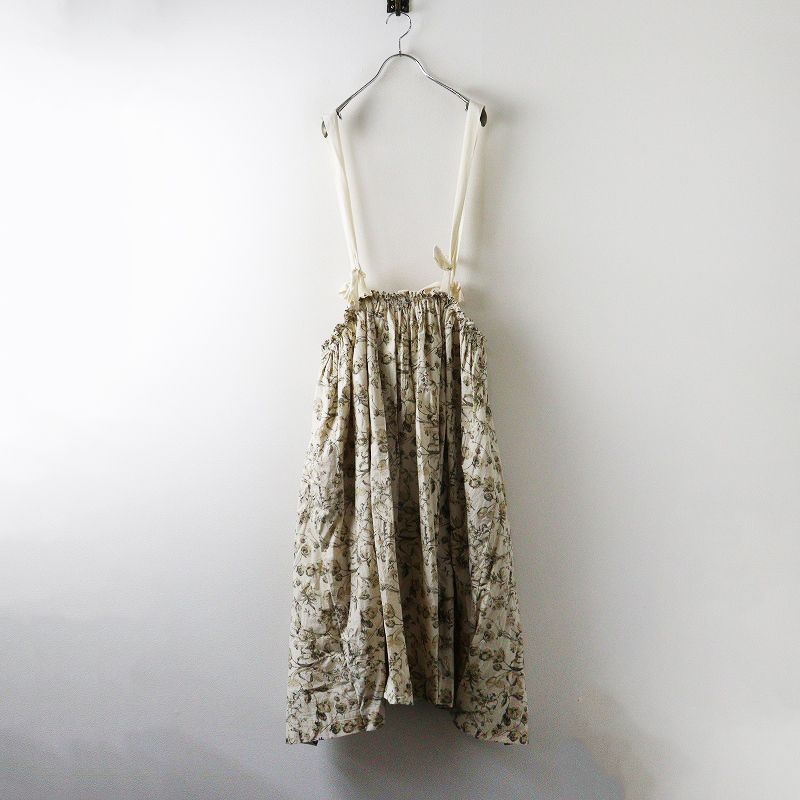 ヴェリテクール Veritecoeur VC 2120 フラワープリントスカート F キナリ 花柄 吊り フ コットンリネン
