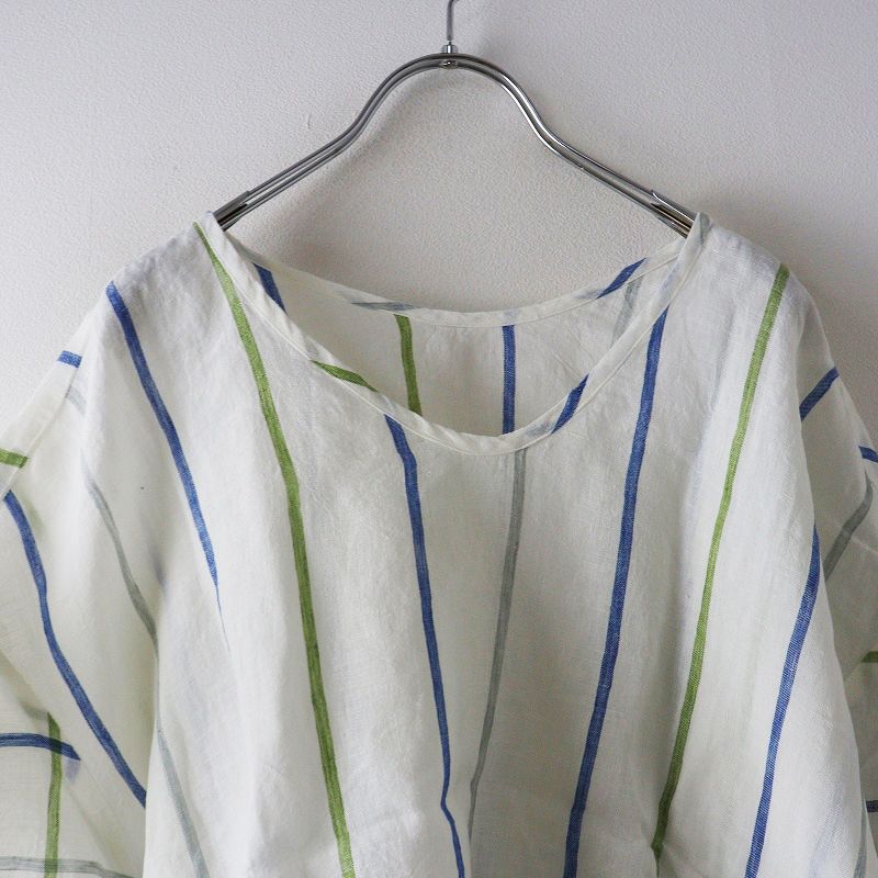 石見銀山 群言堂 グンゲンドウ ネネ 根々 リネン 半袖 ストライプ