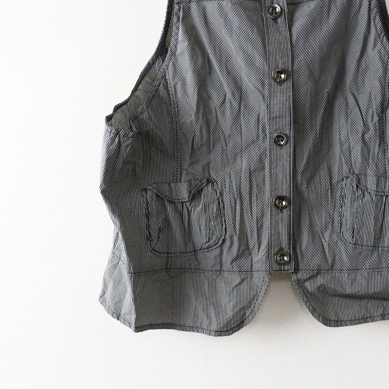 センソユニコ ティービー Sencounico t.b チェックベスト 38＼ブラック