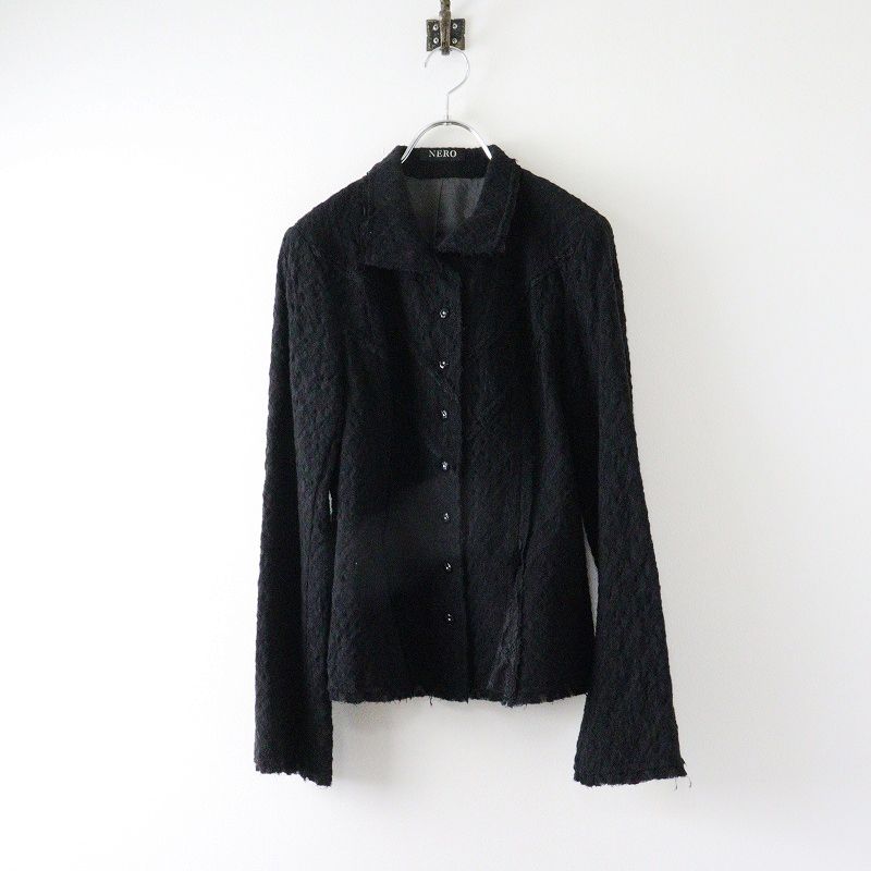 センソユニコ ネロ Sensounico NERO レース使いウールジャケット 38