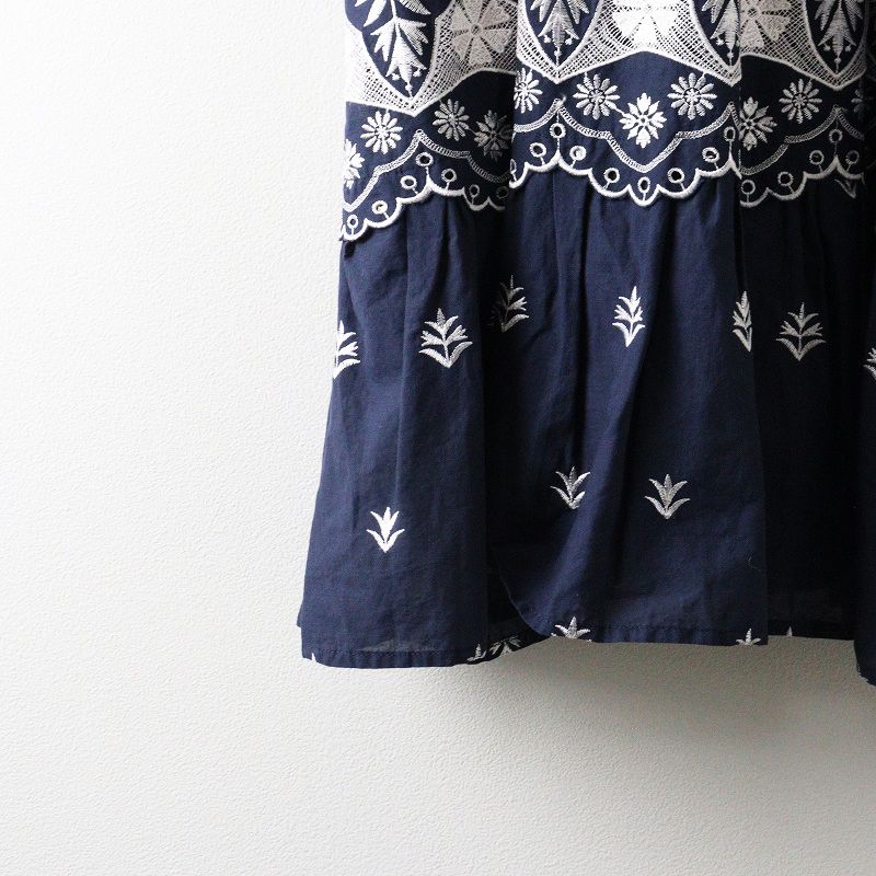 大きいサイズ 2024年春夏 ローズティアラ Rose Tiara 刺繍チュニック