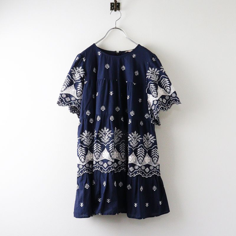 大きいサイズ 2024年春夏 ローズティアラ Rose Tiara 刺繍チュニック