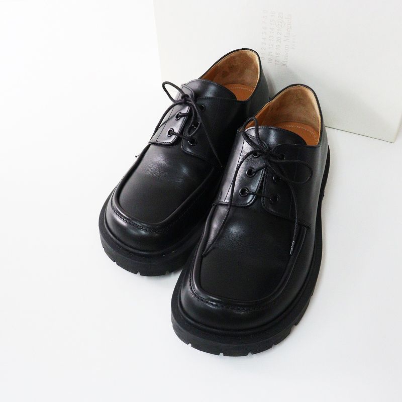 メンズ メゾンマルジェラ 22 Maison Margiela DERBYS レザー ダービーシューズ 44 29 cm ブラック┃
