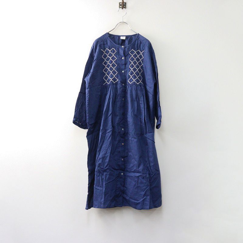 ビュルデサボン bulle de savon リネン コットン 刺繍ピンタック