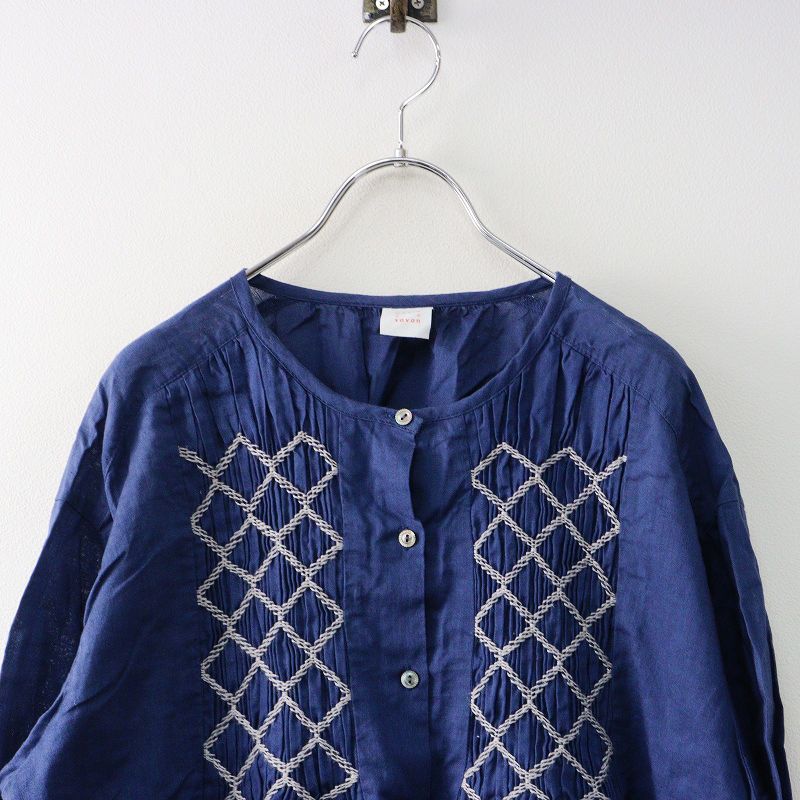 ビュルデサボン bulle de savon リネン コットン 刺繍ピンタック