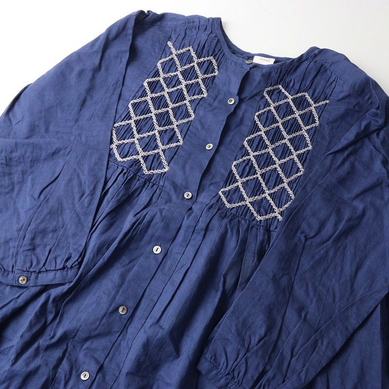 ビュルデサボン bulle de savon リネン コットン 刺繍ピンタック