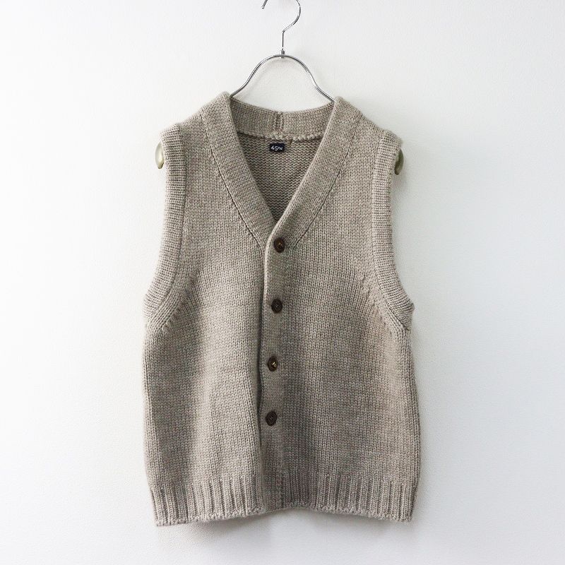 定価53900円 2025 AW 45 R フォーティーファイブアール ヤクメリノのベスト 3 ベージュナチュラル┃