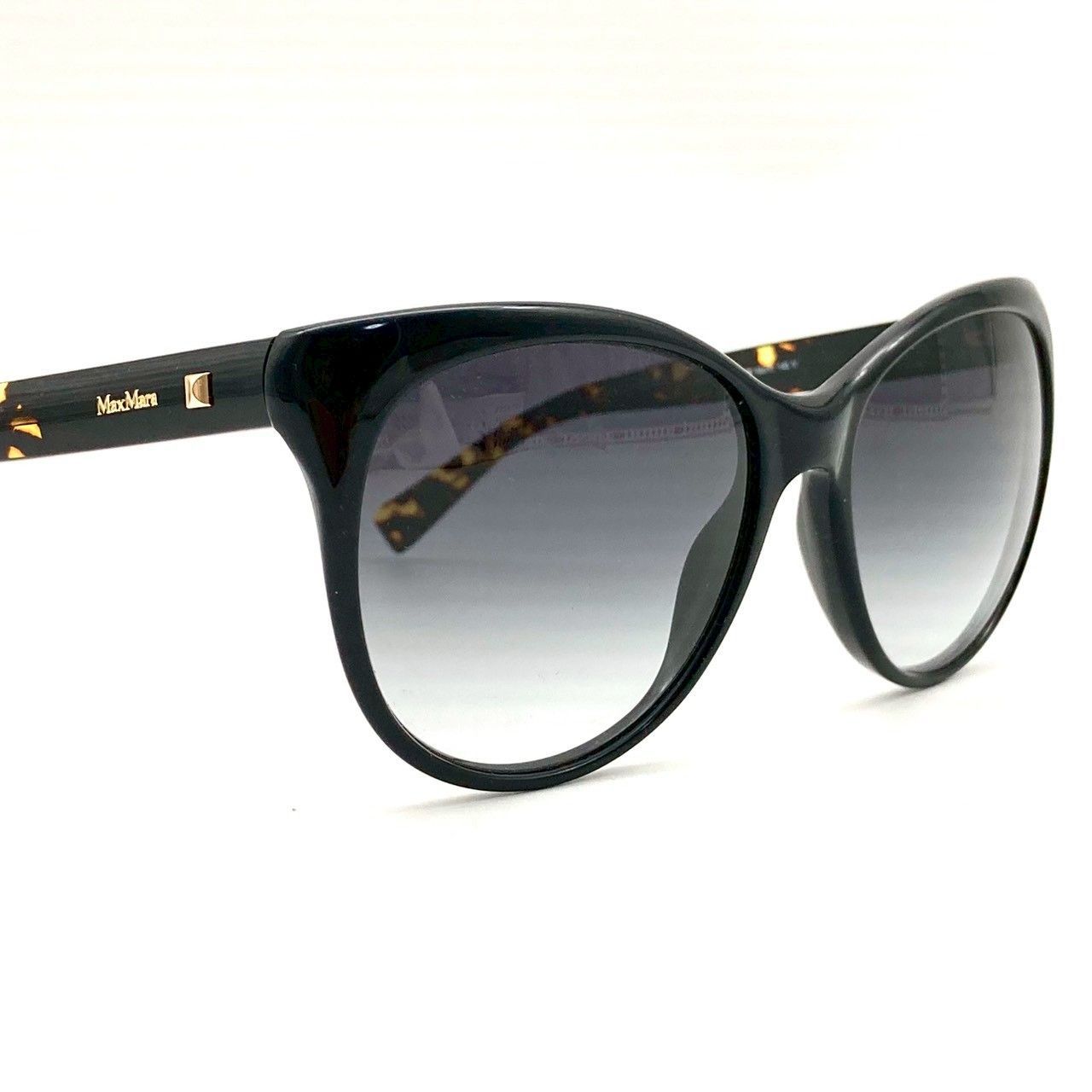 マックスマーラ サングラス プラスチック ブラック ゴールド 美品