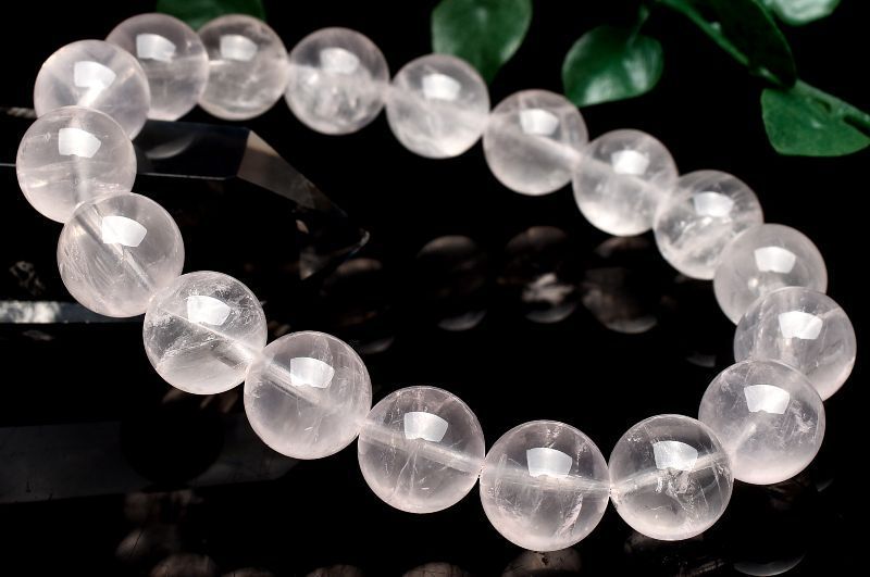 １点物 コロンビア産 ピンクレムリアンシードクリスタル 11 mm ブレスレット パワーストーン 天然石 _U 8267