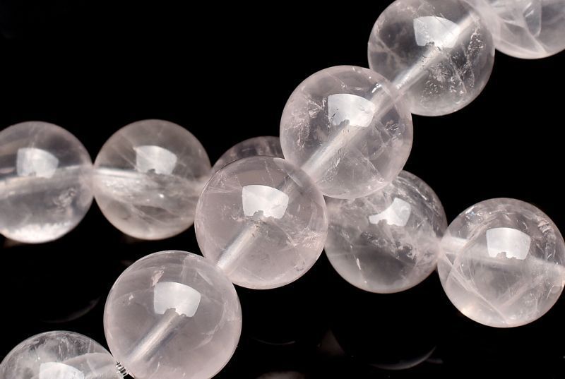 １点物 コロンビア産 ピンクレムリアンシードクリスタル 11 mm ブレスレット パワーストーン 天然石 _U 8267