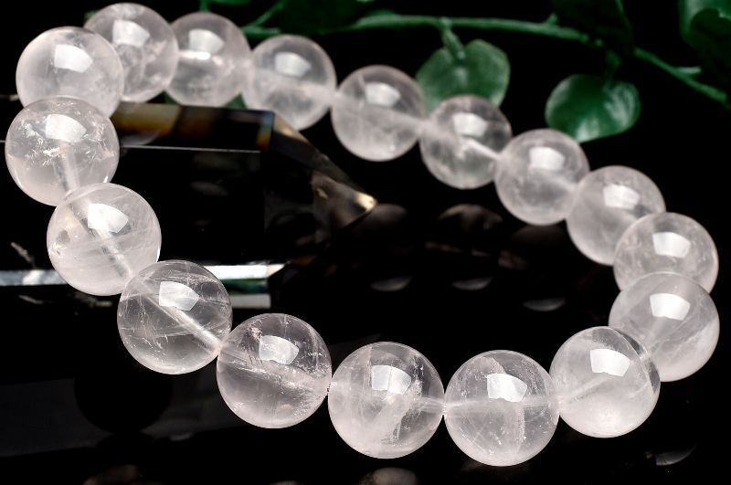 １点物 コロンビア産 ピンクレムリアンシードクリスタル 12 mm ブレスレット パワーストーン 天然石 _U 8269