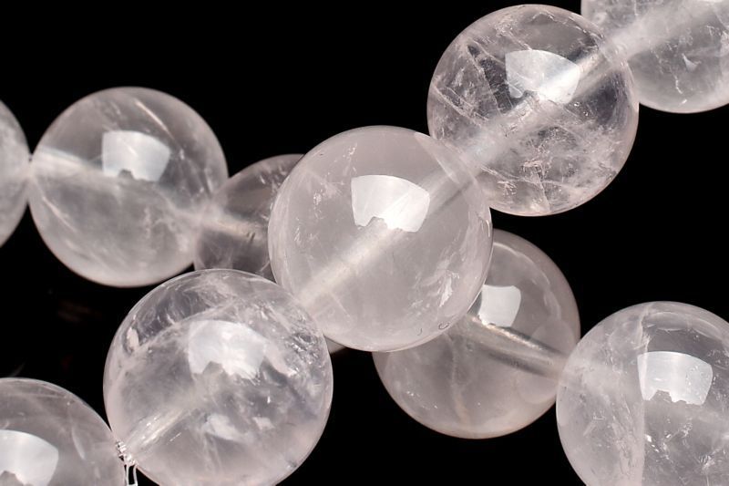 １点物 コロンビア産 ピンクレムリアンシードクリスタル 12 mm ブレスレット パワーストーン 天然石 _U 8269