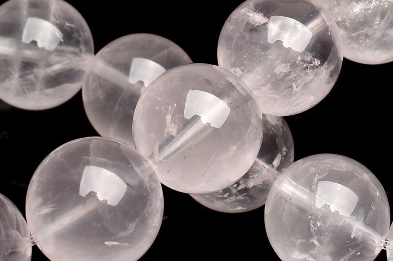 １点物 コロンビア産 ピンクレムリアンシードクリスタル 13 mm ブレスレット パワーストーン 天然石 _U 8271