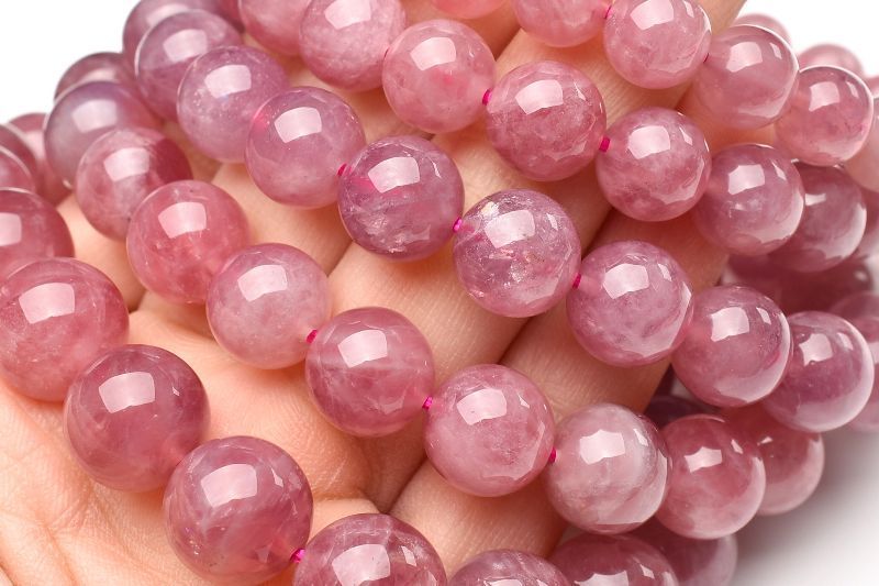 マダガスカル産◇ディープカラー！ ローズクォーツ 9mm ブレスレット 1