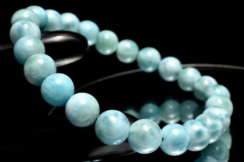 １点物 瑞々しい艶感 ラリマー 7 5 mm ブレスレット パワーストーン 天然石 _MC 2059