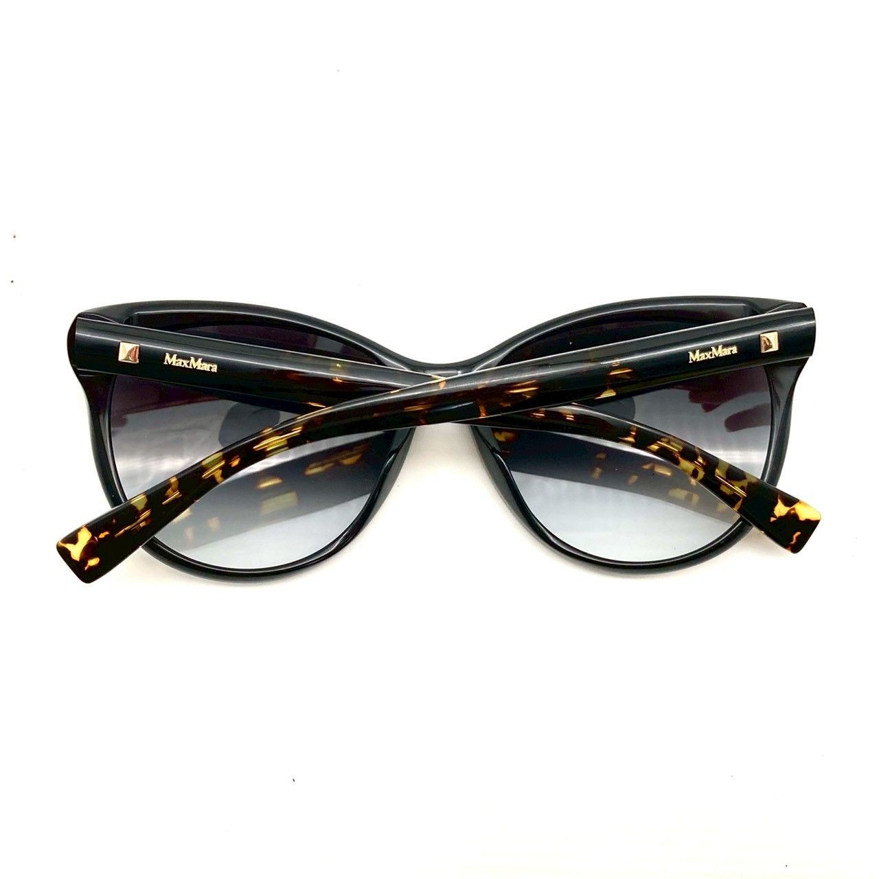 Max Mara マックスマーラ サングラス マックスマーラ サングラス プラスチック ブラック ゴールド 美品