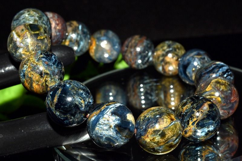 １点物 美しいマーブル色彩 ピーターサイト 14 5 mm ブレスレット パワーストーン 天然石 _MC 1901