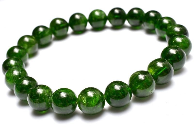 １点物 高品質 鮮やかグリーン ダイオプサイト 8 5 mm ブレスレット パワーストーン 天然石 _MC 2031 ブレスレット バングル アクセサリー