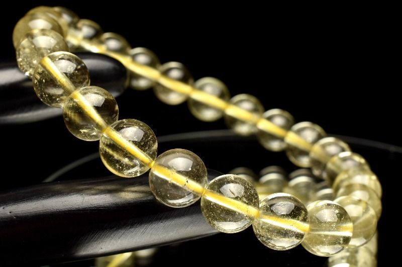 １点物 AAA透明 リビアの宝石 リビアングラス 8 mm ブレスレット パワーストーン 天然石 _MC 2098