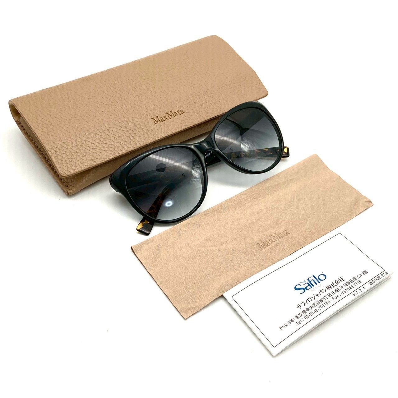 Max Mara マックスマーラ サングラス マックスマーラ サングラス プラスチック ブラック ゴールド 美品