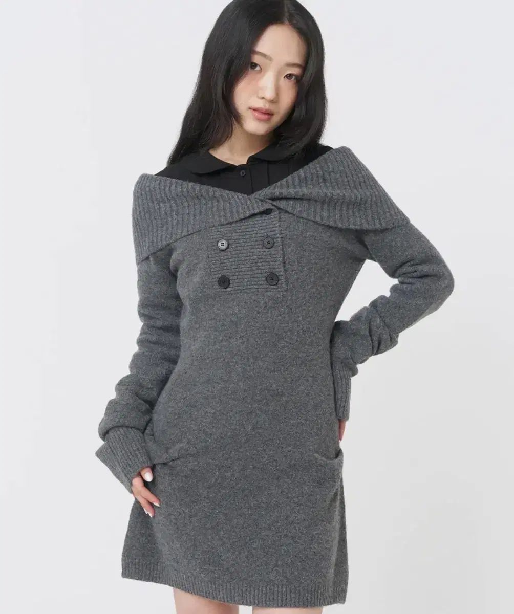 ミセキ ソウル double button knit one piece
