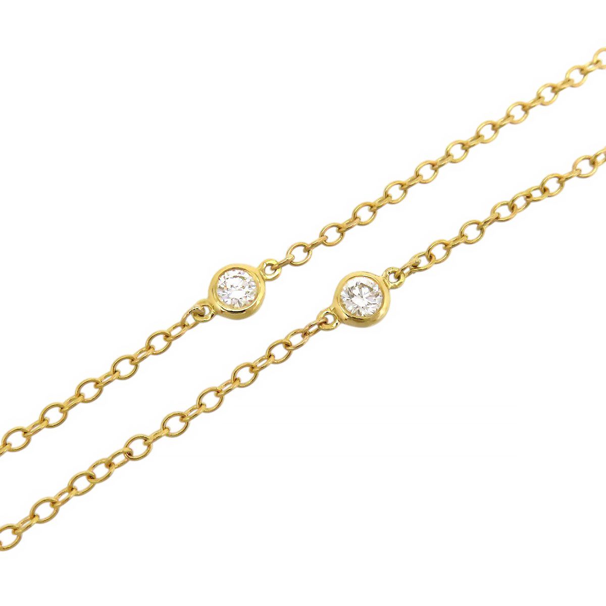 ティファニー バイザヤード ネックレス 6Pダイヤモンド 750 (K18YG