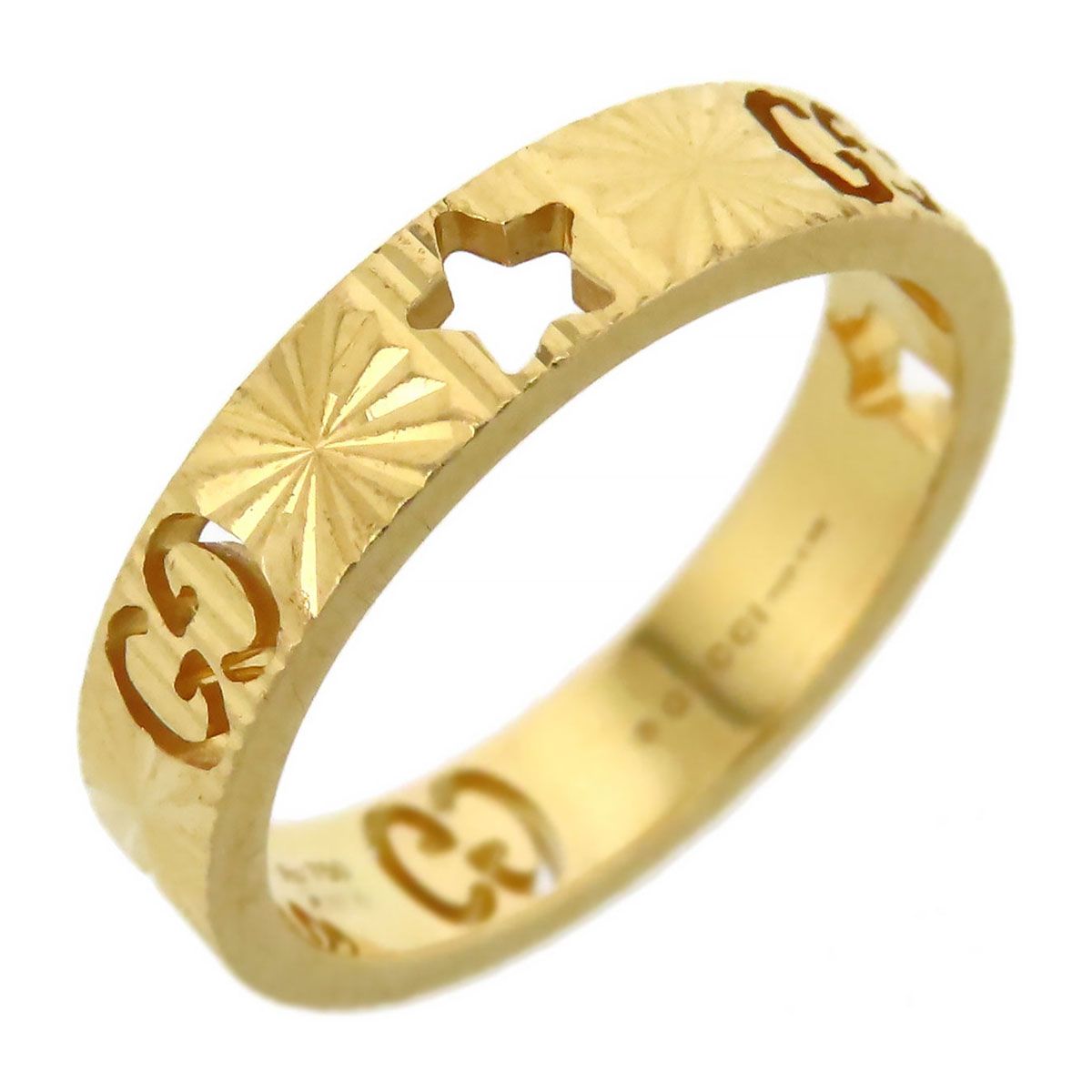 グッチ アイコン スター リング 11 Au750 K18YG レディース GUCCI ジュエリー