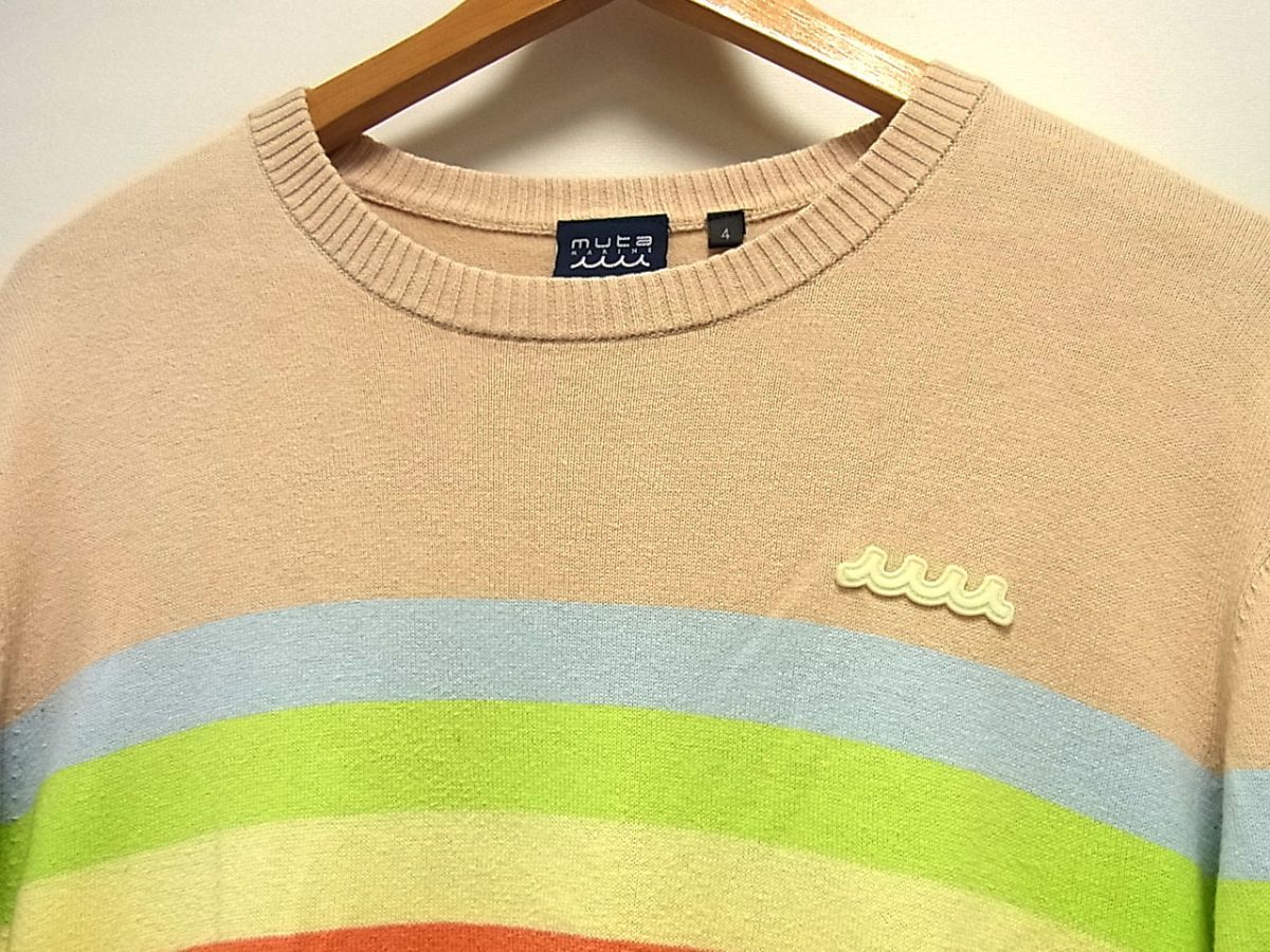 ☆muta MARINE ムータマリン コットンニット マルチボーダー メンズ