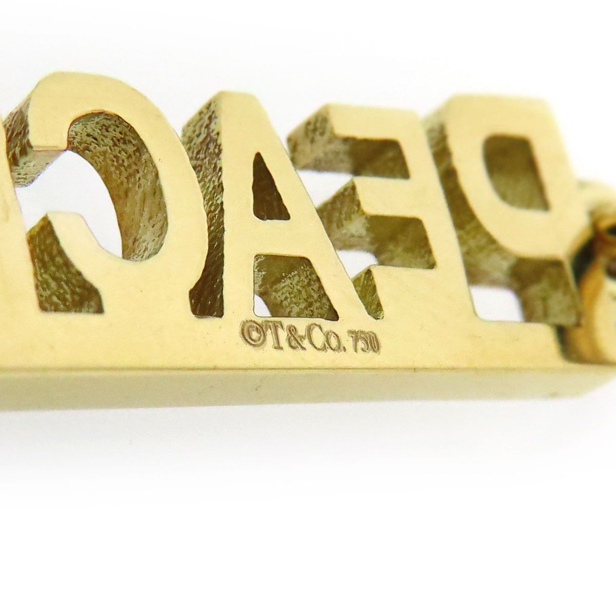  ティファニー PEACE ペンダントトップ 750 K 18 YG ユニセックス TIFFANY Co ジュエリー ネックレス アクセサリー