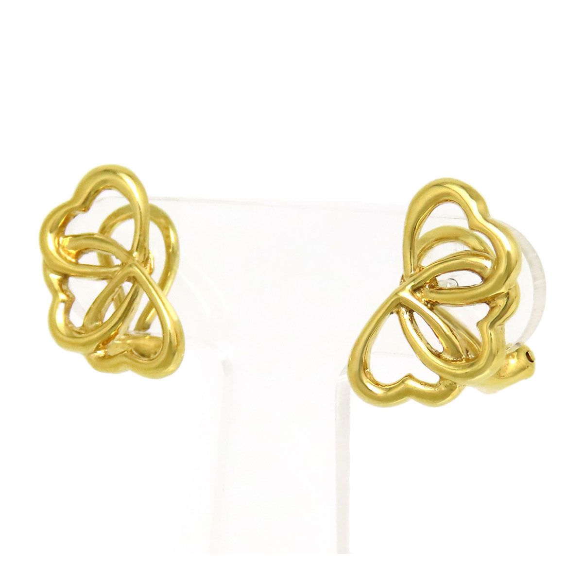 ティファニー トリプル ハート イヤリング 18 K YG レディース TIFFANY-Co. ジュエリー