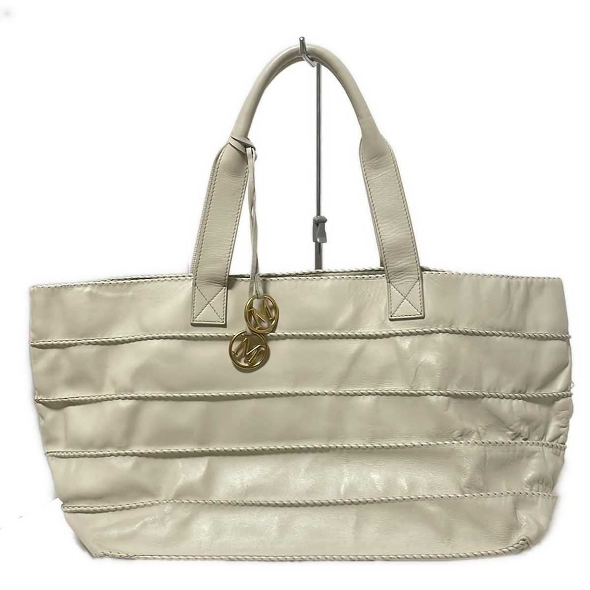 Max Mara(マックスマーラ) トートバッグ - アイボリー レザー - メルカリ