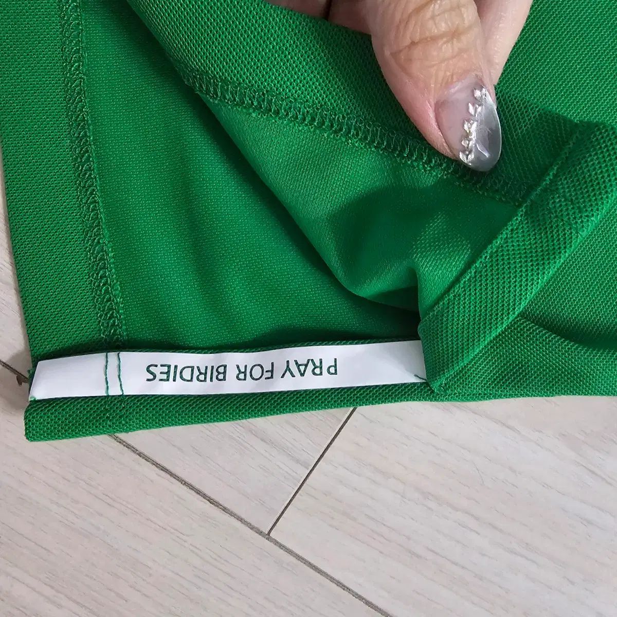 ジーフォア メンズ ゴルフウェア グリーン 半袖 Kara Tシャツ L