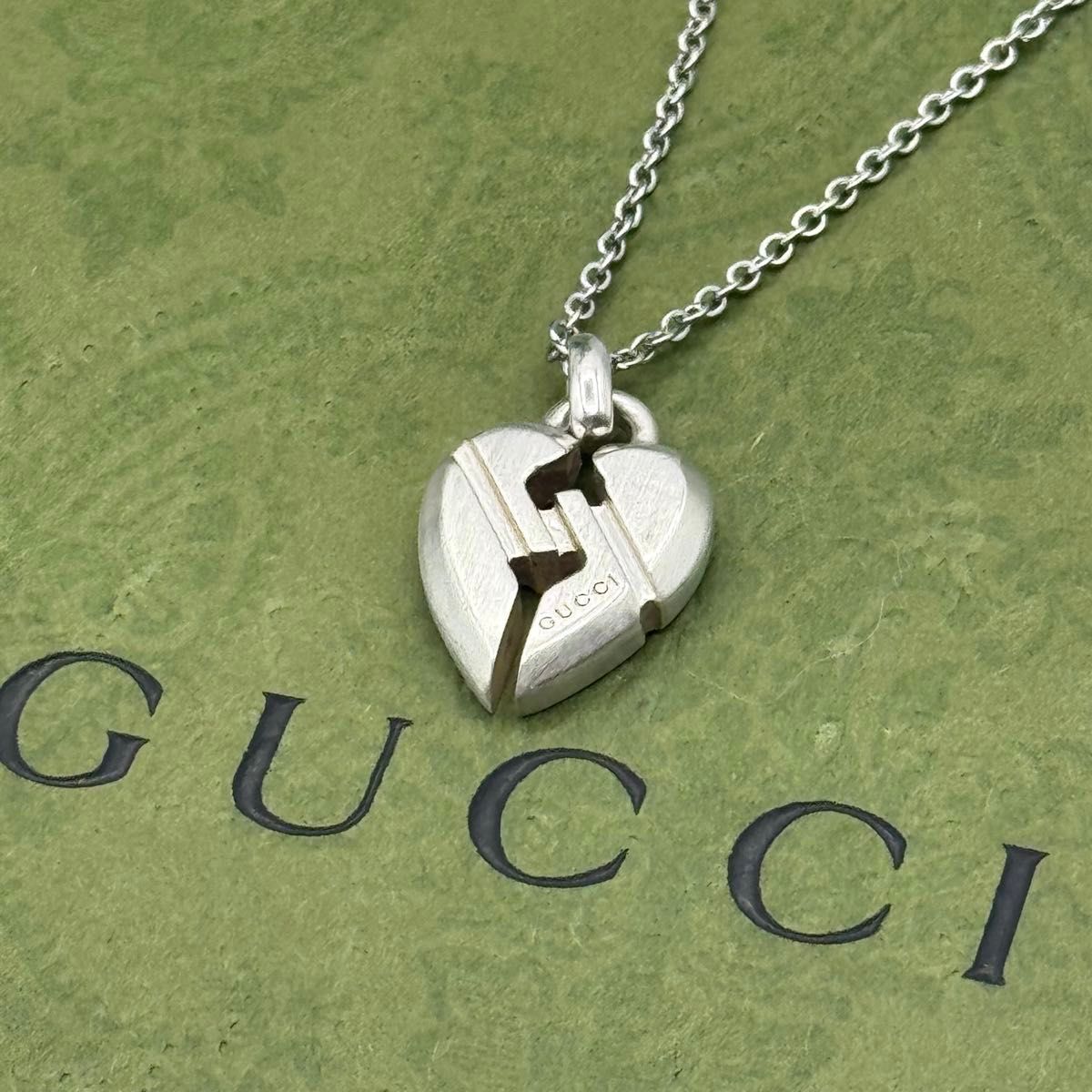 GUCCI ノット ハート 50cm シルバー925 ネックレス 1180b - メルカリ