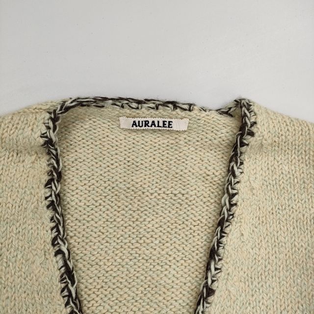 AURALEE Silk Wool Camel Mix Knit Cardigan 定価59400円 A23AC01MK