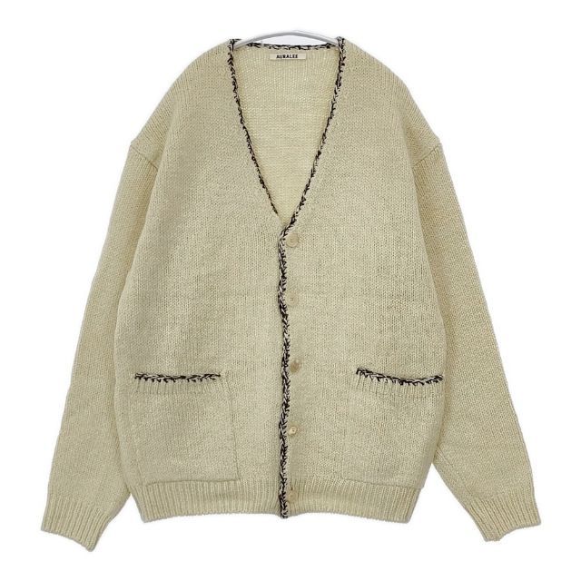 AURALEE Silk Wool Camel Mix Knit Cardigan 定価59400円 A23AC01MK