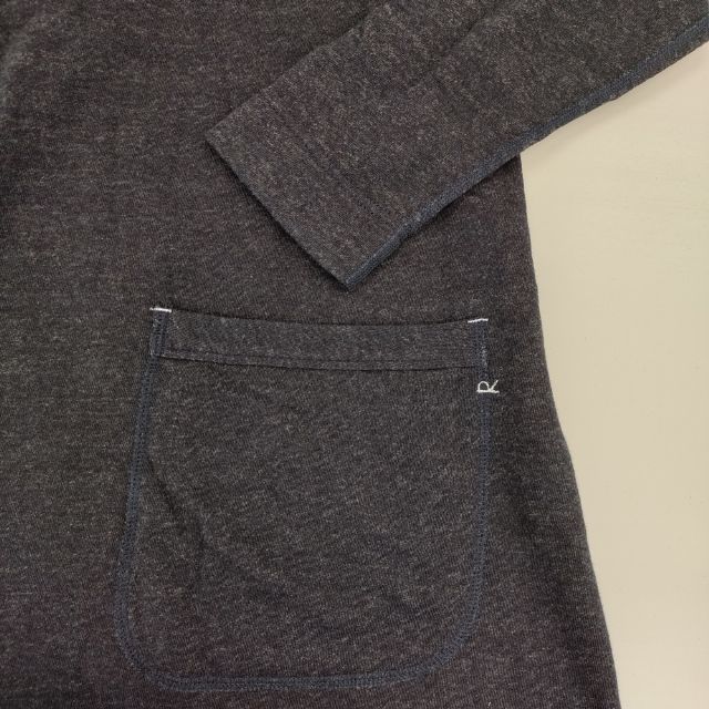 45R/45rpm インディゴ裏毛ロングCARDIGAN 定価37400円 コットン
