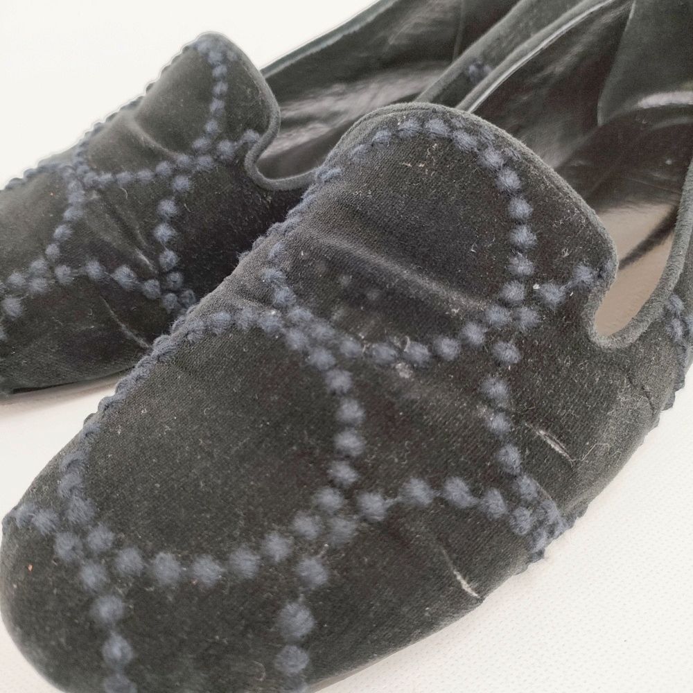 mina perhonen tambourine ベロア スリッポン サイズ24.5cm シューズ