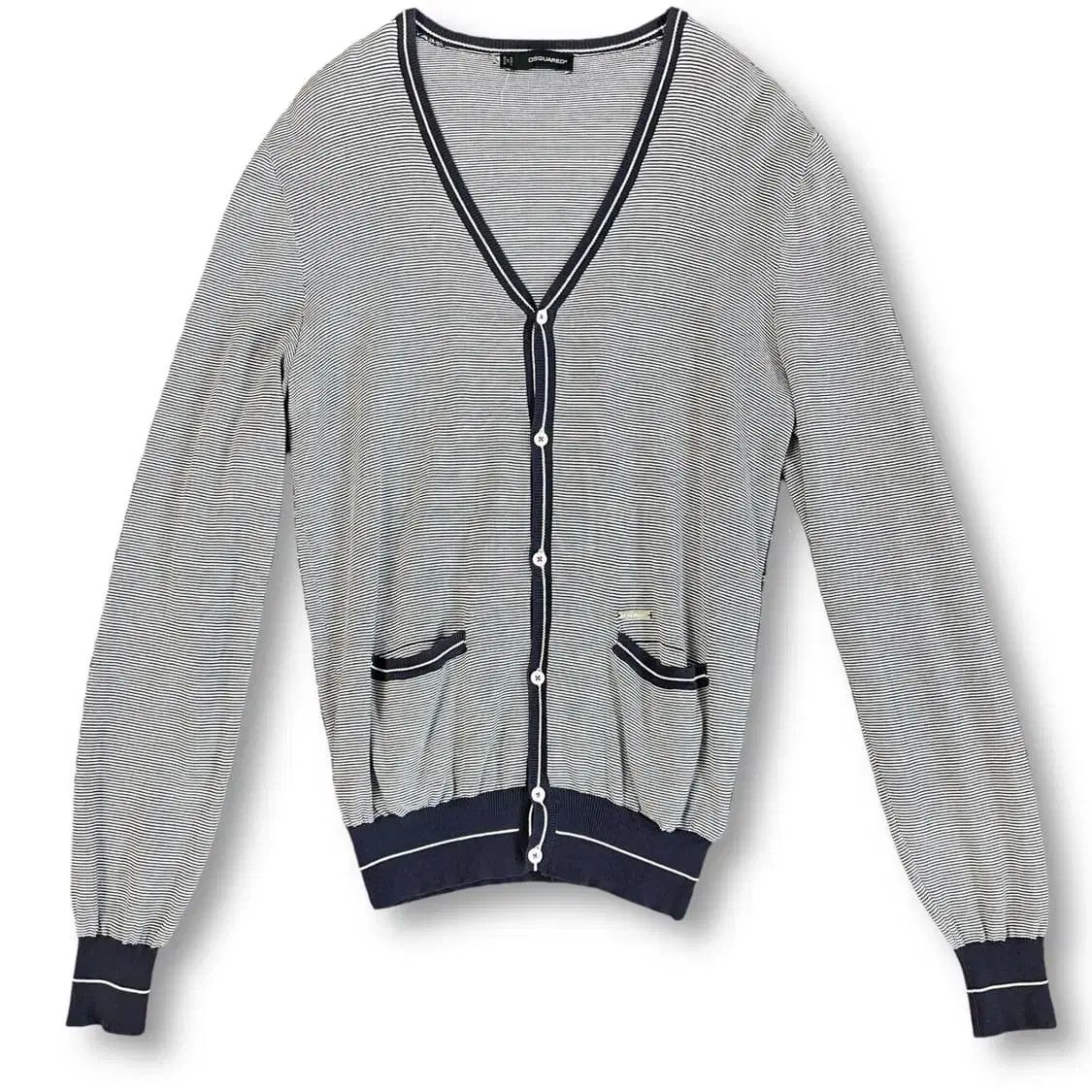 ディースク　カーディガン　未使用 DSQUARED2 ディースクエアード2 Vネック コットン カーディガン S