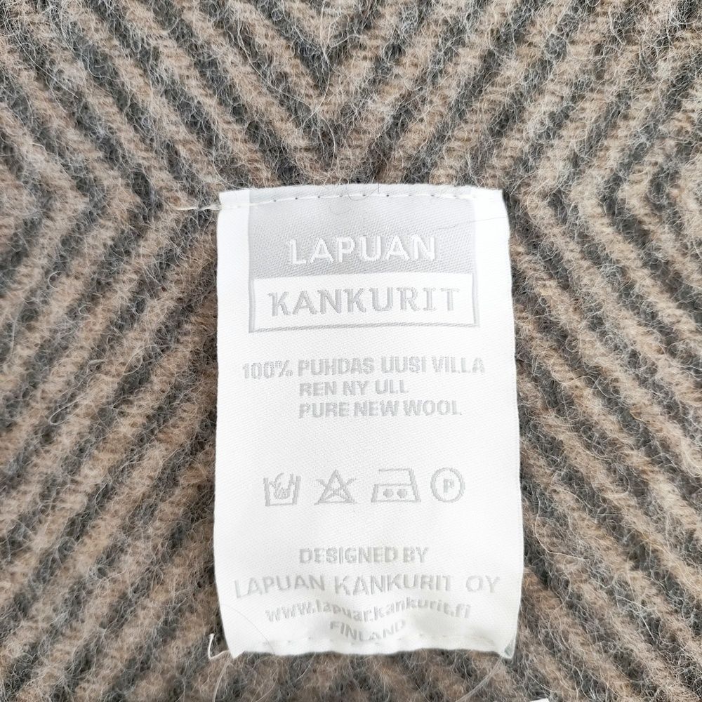  LAPUAN ポケットショール ブランケット マフラー ウール ストール ブラウン チャコールグレー レディース ラプアン カンクリ 5 1120 T バンダナ スカーフ 小物